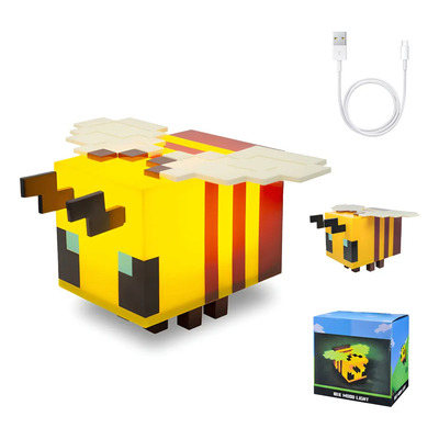 Lámpara De Abeja De Minecraft Decorativo, Recargable Por Usb Estructura Amarillo Pantalla Amarillo | MercadoLibre