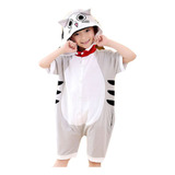 I Pijama Onesie Chis Con Diseño De Gato Para Niños, Con