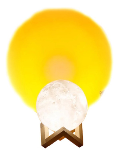 Lampara Luna Esfera 3d Colores Luz Velador Mesa Escritorio 