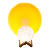 Lampara Luna Esfera 3d Colores Luz Velador Mesa Escritorio 