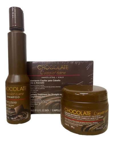 Chocolate Lassiocare Shampoo 300ml+mascarilla360g+ampolletas