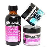 Mia Secret 2oz Liquid Monomer Mas 1oz Clear Mas 1oz Pink Ac