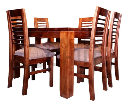 Comedor 6 Sillas Cuadrado Con Vidrio / Muebles Chile