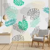 Plantilla Stencil Outline Hojas Tropicales 1 Decolab By Hyn