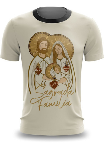 Camiseta Camisa Jesus Cristo Católico Sagrada Família Dry