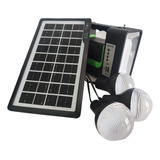 Panel Energia Solar Kit Gdlite 9v 3-7w + 3 Bombillos  
