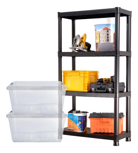 Caja Organizadora Transparente + Rack Multiusos Reforzados