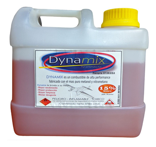 Combustible Glow Dynamix 15% Nitro / 20% Aceite Sintetico