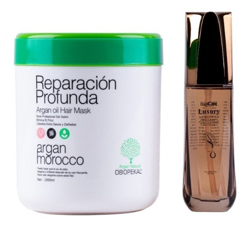 Obopekal®kit Reparación Argan Cabello Decolorado Crema+aceit