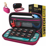 Estuche Rigido Compatible Con Nintendo Switch Lite Case Rosa