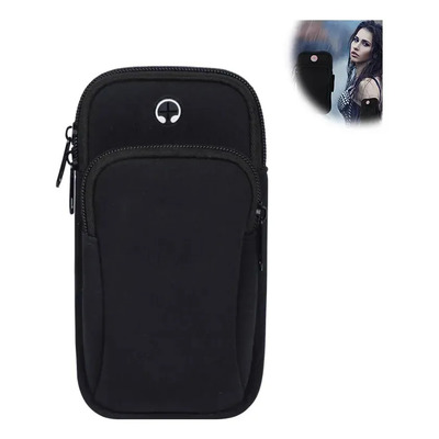 Brazalete Deportivo Para Correr Ajustable, Soporte Para Teléfono Compatible Con iPhone, Bolsa Para Celular De Hasta 6.8 , Para Hombre Y Mujer, Color Negro | MercadoLibre