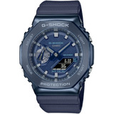 Reloj Casio G Shock Gm-2100n-2a Azul Metalico Casiocentro