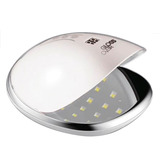 Lampara Profesional Para Uñas Luxus Uv/led 48w Gloss Over Color Blanca/plata