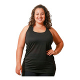 Regata Plus Size Feminina Dry Fit Comprida Para Caminhada