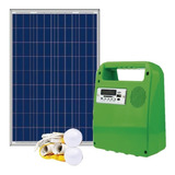 Kit Solar 10w+bateria+2 Luces Led C/cable+radio+mp3