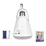 Lâmpada Solar Led Bulb 28w Recarregável Usb Residencial E27 