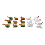 Set Animales Miniatura Cerámica X 15 Piezas De 3.5cm 