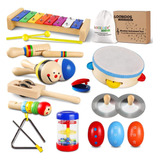 Juego De Instrumentos Musicales De Madera Para Niños Pequeño