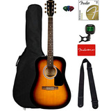 Guitarra Acústica Fender Fa-115 - Sunburst Con Accesorios