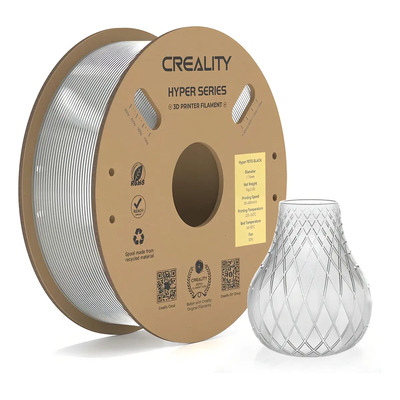 Filamento Creality Hyper Petg Para Impresoras 3d De 1.75 Mm Color Transparente | Envío gratis