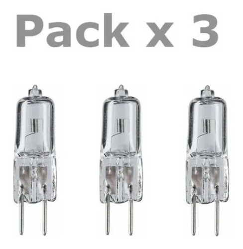 Pack X 3 Lampara Bipin Halógena 12v 20w Dimerizable G4 Of