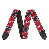 Correa De Guitarra O Bajo Fender Monogrammed Red/blue/white