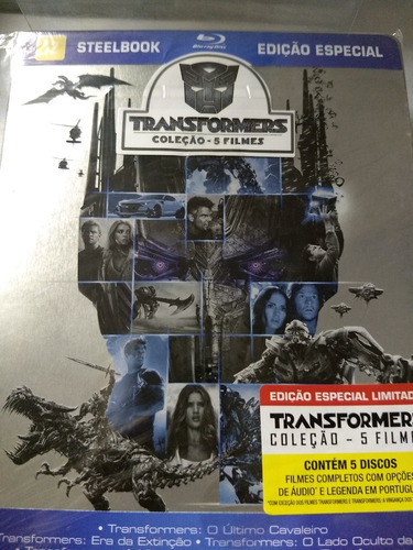 Blu-ray Transformers A Coleção 5 Filmes Steelbook