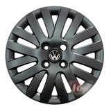 Taza Vw Gol Trend Fiat Renault Chevrolet Rodado 14 Negra Mat