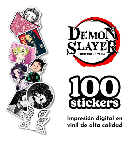 Pegatinas Stickers Calcomanía Auto Moto Laptop Demon Slayer