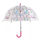 Sombrinha Guarda Chuva Desenho Unicornio Automatico Meninas Cor Transparente