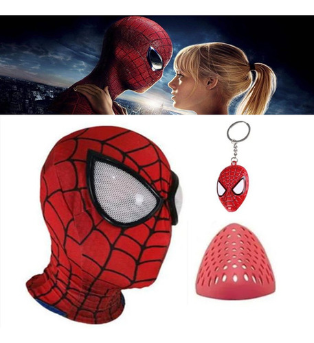 Máscara De Silicona Para Cosplay De Amazing Spiderman Rojo