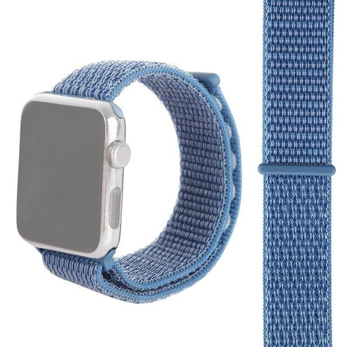 Correa Para Apple Watch 42 Y 44mm, Con Velcro. Celeste