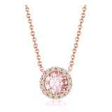 Gloffery Joyas De Oro Rosa De 18 Quilates Con Morganita Crea