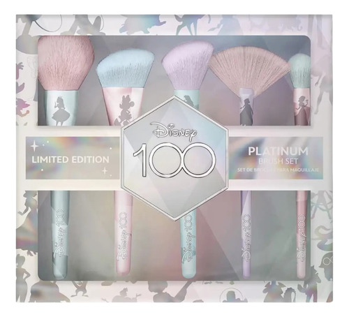 Set 5 Brochas Disney Platinum 100 Años Republic Cosmetics