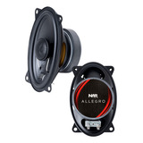 Alto Falante 4x6 Polegadas Nar Audio Coaxial Allegro 100w Cor Preto