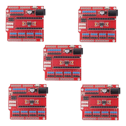 5 Unids Nano I/o Expansión Sensor Shield Para Arduino Uno R1