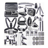 Kit 40 Accesorios P/ Camara Deportiva Tipo Gopro C/ Estuche