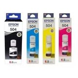 Kit Cartucho Tinta Original Epson T504 L6191 L6171 L4150 