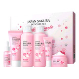 Set Cuidado Facial Japan Sakura Piel Radiante Y  Joven 6pzs.