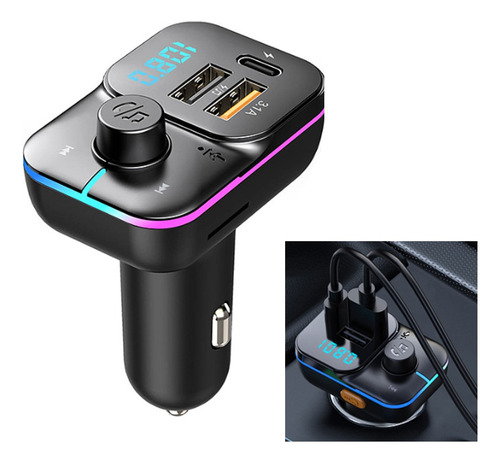 Transmisor Fm Bluetooth 5.0 Para Coche De Mp3 Audio Estéreo