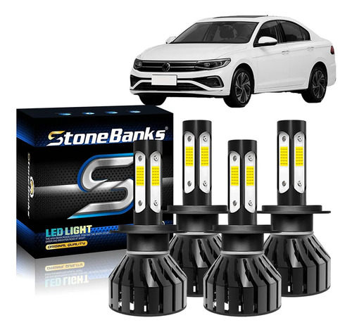 Faros Luz Led H7 Alta/baja Para Volkswagen 30000lm 300w
