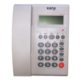 Teléfono Fijo De Mesa Kanji Telf001 Caller Id Redial Blanco