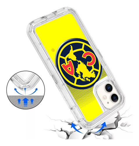 Funda Protector Uso Rudo Transparente  De Cluub Ameriica!