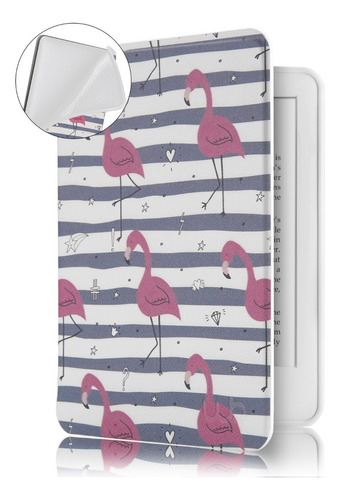 Capa Kindle Paperwhite Wb ® Ultra Leve Auto Liga/des Cor Flamingos