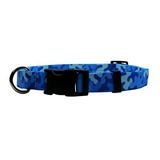 Diseño Del Collar De Perro Azul De Camo Del Perro Amarillo A