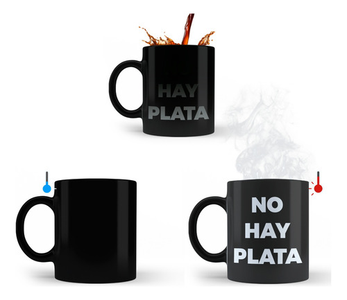 Taza Mágica No Hay Plata Termosensible