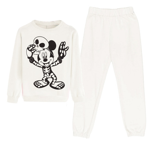 Conjunto De Sudadera Y Pans De Niñe Mickey Mouse Dia De Muer