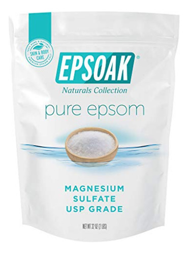 Sal De Baño Sal De Epsom Epsoak - 2 Libras. Sulfato De Magne