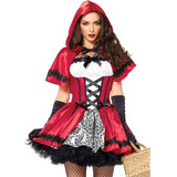 Halloween Mujer Disfraz Caperucita Roja Fiesta De Adultos