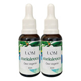 2 Óleo Vegetal Melaleuca Puro 30ml - Fungos E Micoses